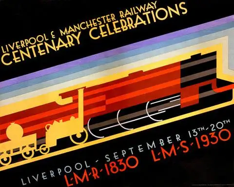 Liverpool &amp Manchester Railway Centenary Travel Poster Vintage Retro Canvas DIY Wall Stickers Home Posters Art Bar Decor | Дом и сад