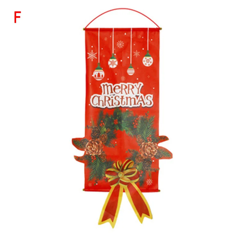 F Merry Christmas Висячие баннеры украшения для дома стены Крытый Открытый вечерние LB88 - Цвет: F