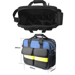 Sac à outils multifonction 1680D Oxford pour électricien, sac de rangement étanche Anti chute à poches multiples, boîte à outils de rangement 