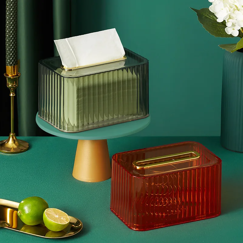 Household Tissue Box Transparent Desktop Tissue Box Pumping Paper Storage Living Room Dining Room Coffee Table Decoration tissue box,tissue dispenser