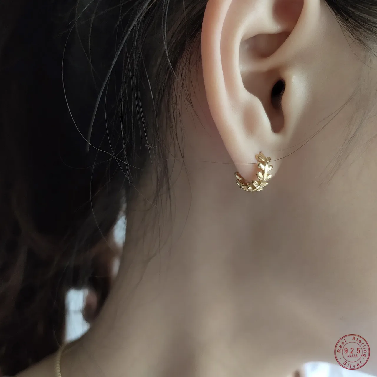 925 Sterling Silver Bohemian Malt Leaf Earrings For Women Romantic Sweet Wedding Party Jewelry Accessories Gift