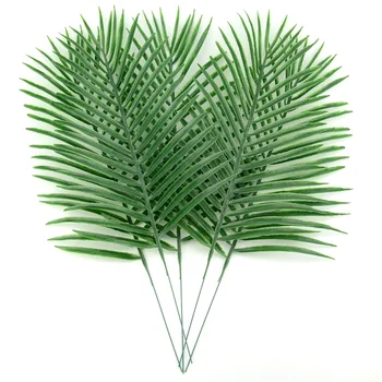 

10pcs Large Plastic Artificial Green Leaf Tropical Palm Foliage Leaves Plant For Hawaiian Party Wedding Home Garden Decorations