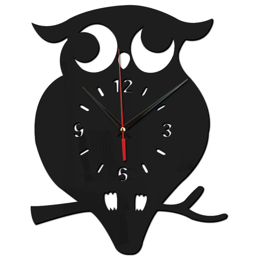 buy Creative 3D DIY Owl Wall Clock Acrylic Stickers Quartz Wall Clocks Living Room Kitchen Wall Clocks Living Room Home KT7161140
