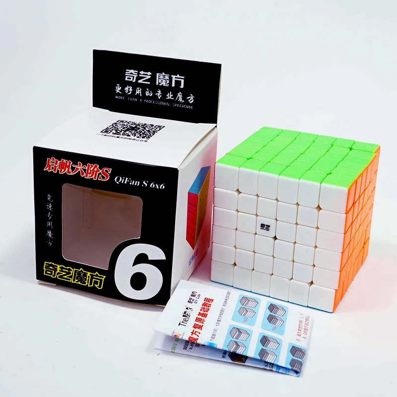 Qiyi магический куб Stickerless Скорость 3x3x3 2x2x2 4x4x4 5x5x5, волшебный куб, 2x2/oneplus 3/OnePlus x 3 4x4 5x5, 6x6 Головоломка Куб Профессиональная игрушка ребенок подарки - Цвет: 6x6 Stickerless