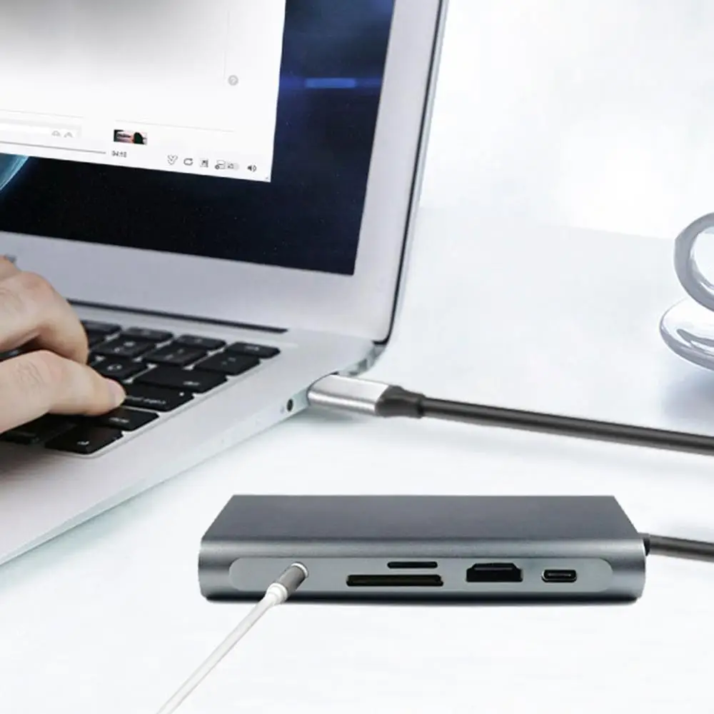 Высокое качество 10 в 1 Тип C многофункциональная Hd док станция для Usb3.1 Rj45