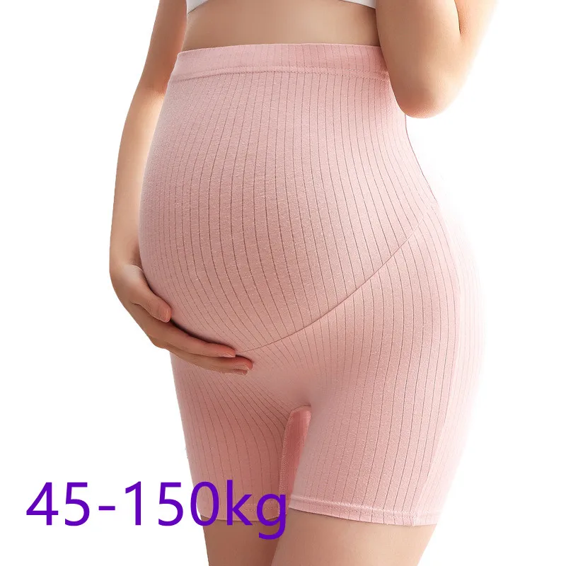 Plus Size Maternity Striped Tights High Elasticity Underwear Clothes For Fat Pregnant Women Pregnancy Breathable Safety Shorts