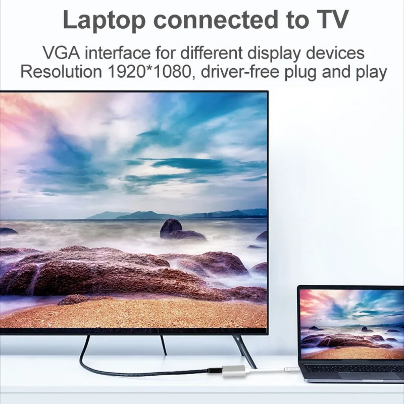 Новые мульти порты TYPE-C преобразования HDMI/VGA совместимый практичный лаконичный USB адаптер преобразования