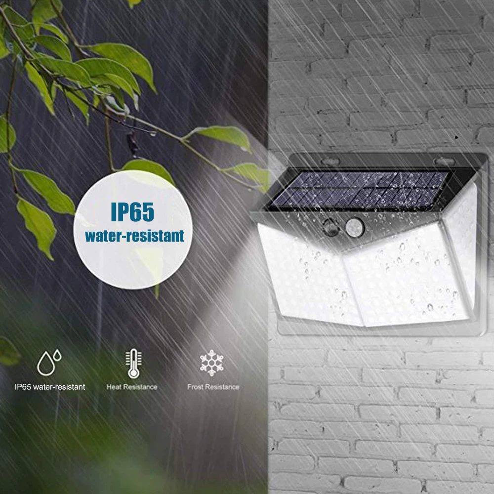 208LED Солнечный настенный светильник PIR датчик движения светильник IP65 водостойкий открытый светильник ing Для дорожки двора сада двора