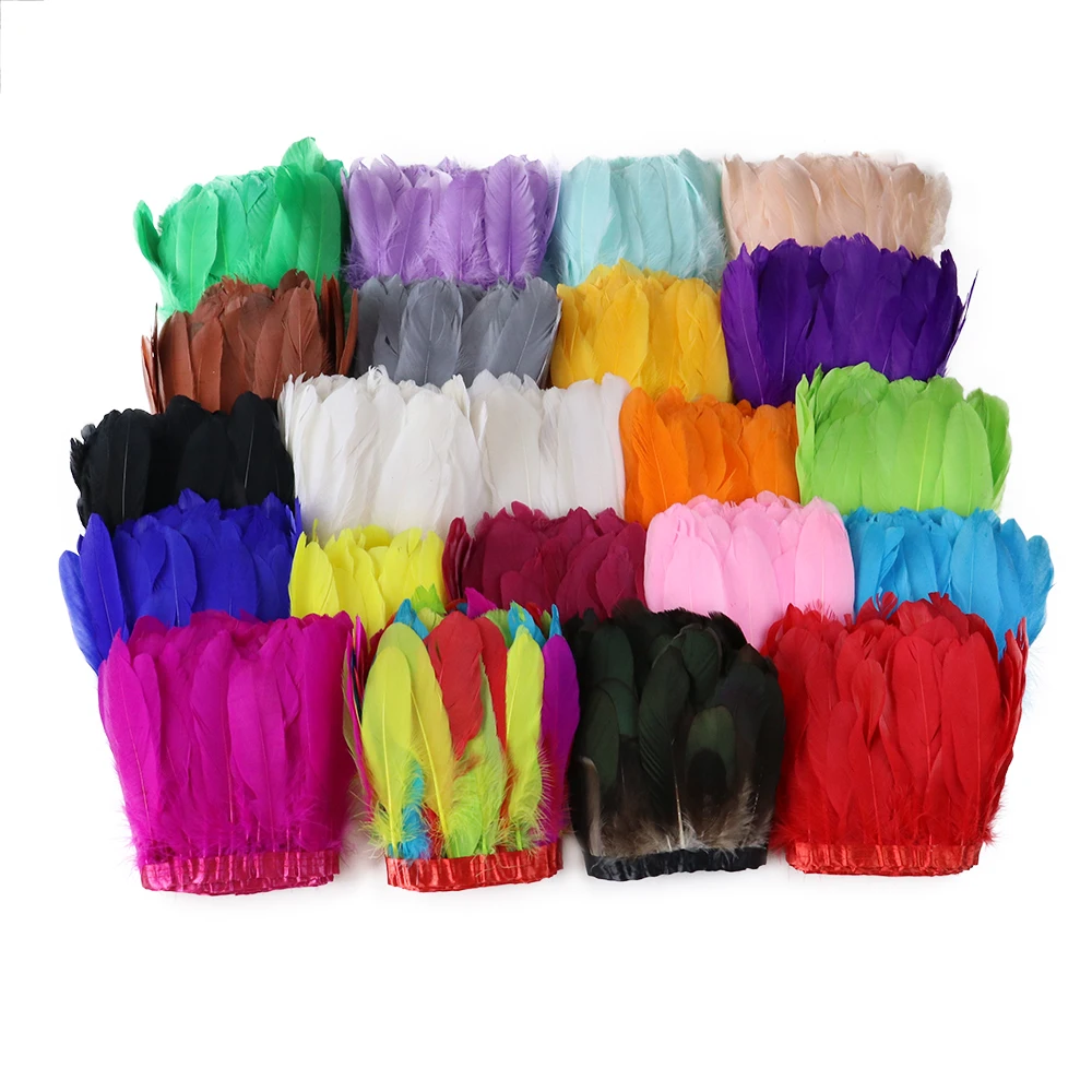 Goose Feathers 15-20cm 1Meter/lot For Party Dresses Decoration Craft