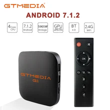 GTMEDIA G1 Android 7,1 Smart tv Box S905W 1G+ 8G беспроводной WiFi 3D 4K сетевой медиаплеер M3U сервер ACM Play Store tv Box PK H96