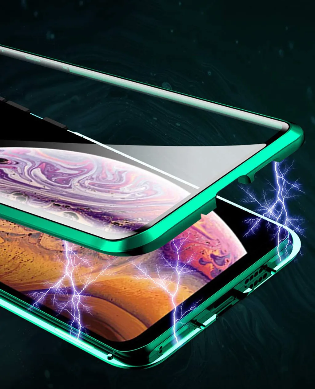 Глянцевый чехол для iPhone 11 11 Pro 11 Pro max 6,1 5,8 6,5 дюйма с магнитной адсорбцией, металлический бампер, стеклянный чехол