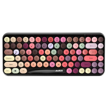 

AJAZZ 308I Bluetooth Keyboard Tablet PC Laptop for Home &Amp, Office Use Girl's Punk Keyboard Mobile Phone Keyboard