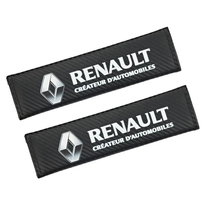 Чехол для автомобильного ремня безопасности для Renault Opel Alfa Romeo Haval Emgrand Dacia 2 шт. Защитная крышка из углеродного волокна - Название цвета: for Renault white