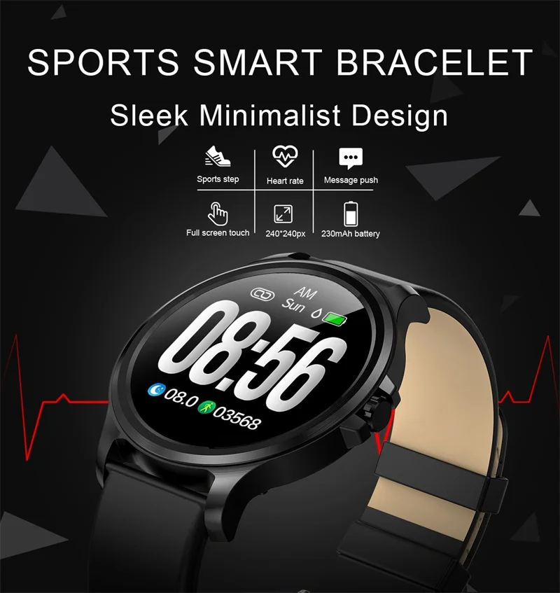 S4 Смарт-часы мужские Bluetooth спортивные Шагомер фитнес-трекер часы пульсометр Монитор артериального давления Smartwatch для ios Android