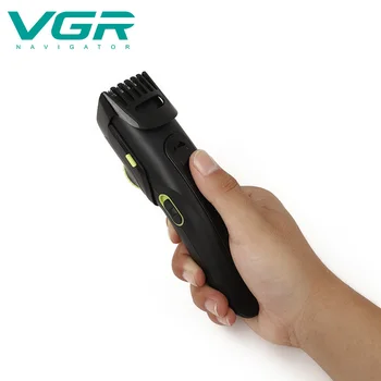 

VGR rechargeable trimmer for men professional barber hair clipper cordless hair cutting machine 0 mm beard trimmer