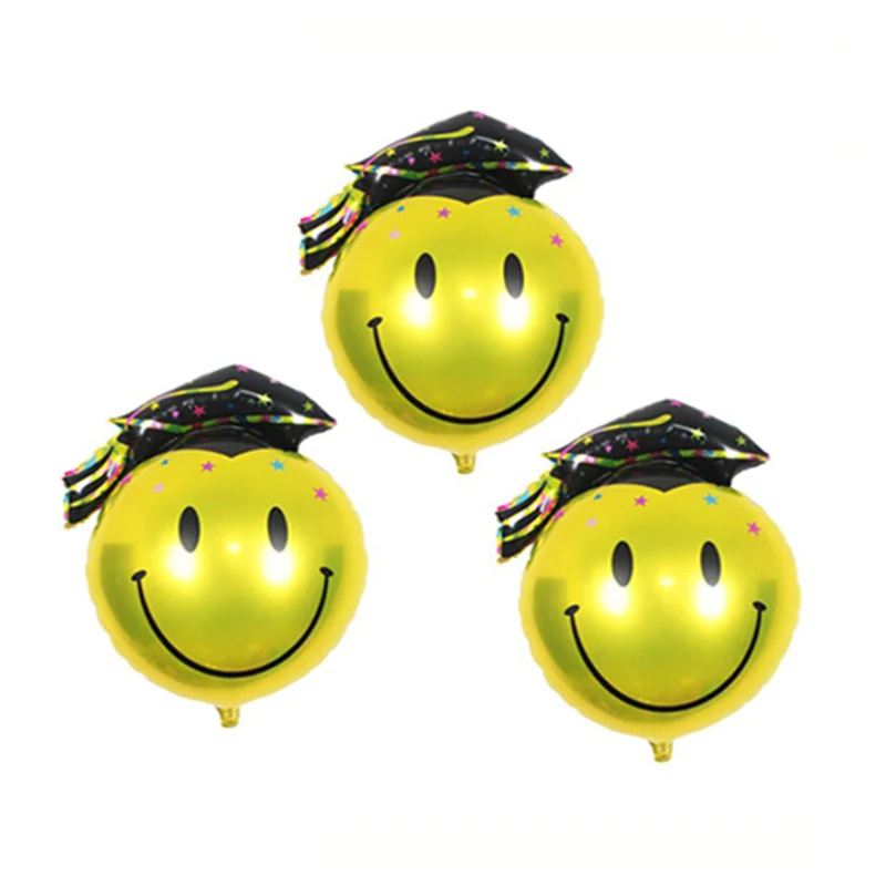 Graduation Balloons Smiling Face Mylar Globos For Grad Party Supplies | Дом и сад
