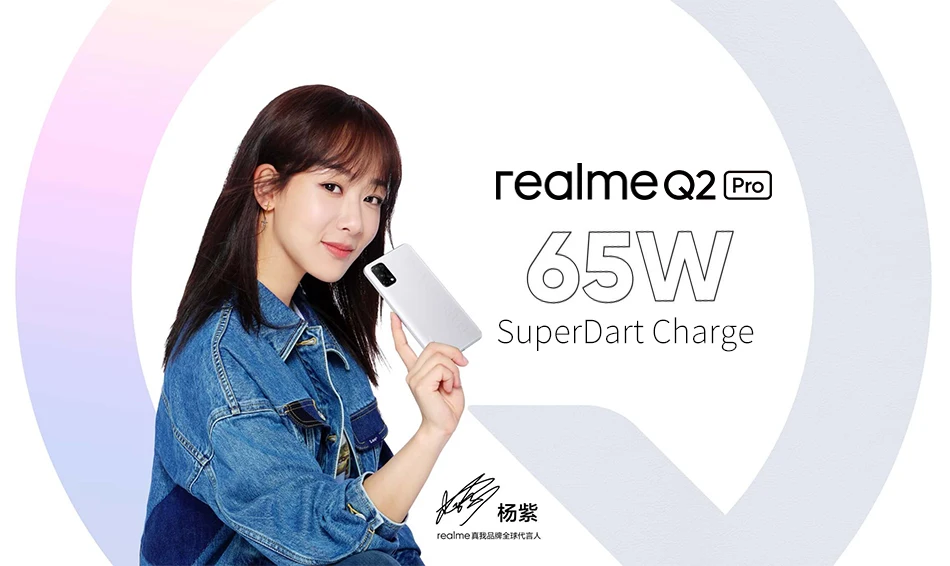 Send in 24 Hours! Realme Q2 Pro 5G SmartPhone 65W Flash Charger 48MP Camera 6.4 AMOLED Screen 4300mAg Battery Google Play Store ram memory