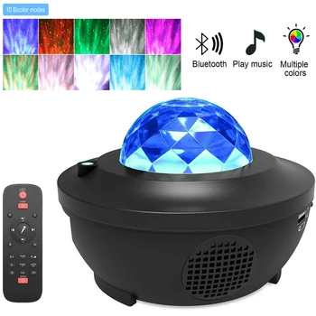 

Colorful Starry Sky Projector Blueteeth USB Voice Control Music Player LED Night Light Romantic Projection Lamp Birthday Gift