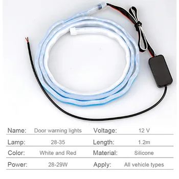 

Car Door Decoration Light Strips Car Styling Strobe Flashing Light Safety 12V LED Opening Warning LED Lamp Strip hot