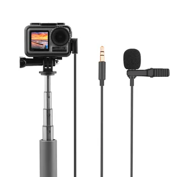 

Professionals 3.5mm Jack Clip-on Microphone Mini Mic For PC Laptop Lound Speaker OSMO Pocket Action Camera Long-line Microphone