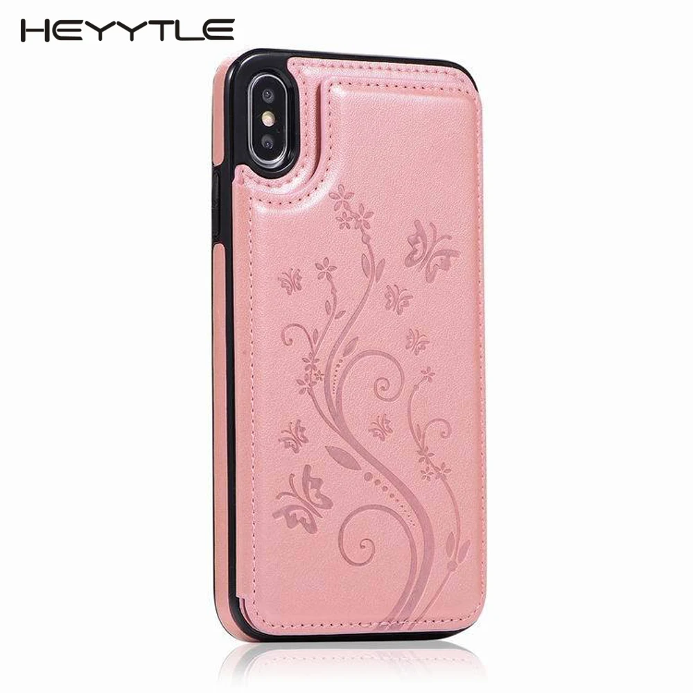 

Heyytle Butterfly Multi Card Wallet Case For iPhone X XS MAX XR PU leather Flip Case For iPhone 6 6s 7 8 Plus 9 Full Cover Case