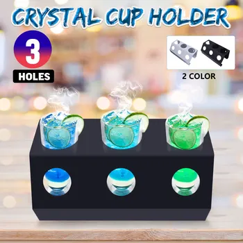

2 Color Steel 3 Hole Crystal Cup Holder Cup Storage Home Kitchen Beer Cup Bottle Cleaning Dryer Drainer Storage Drying Rack