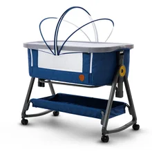 

Newborn Baby Crib Stitching Big Bed Free Installation Portable Multifunctional Cradle Foldable Bb Bed