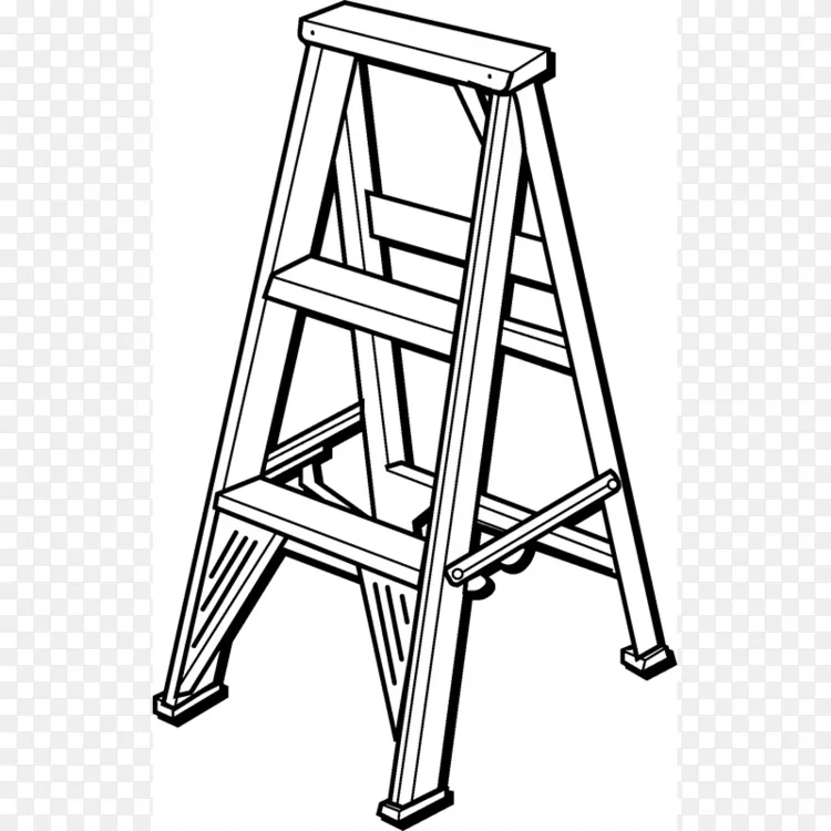 坦普尔酒吧画廊和工作室画架1月份印刷0-木制梯子