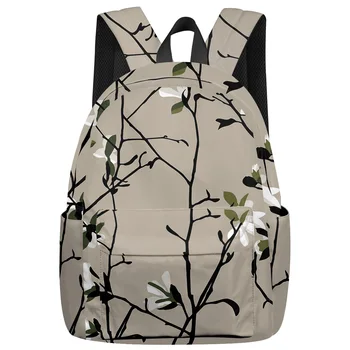 

Seamless Patterns Of Flower And Leaf Patterns Backpack Interior Key Chain Holder Luxury Backpack Arcuate Shoulder Strap