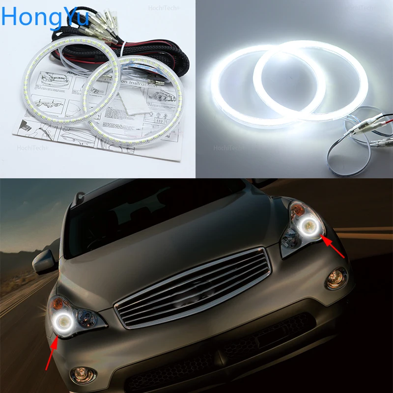 For Infiniti QX50 2013 Super Bright white color 3528 SMD led Angel Eyes kit daytime running light DRL VQL 