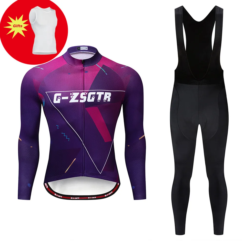 

2019 Pro Team Men Cycling Clothing Cycling Jersey Kit Winter Thermal Fleece Jersey Bib Pants Set Maillot Ropa Ciclismo Invierno