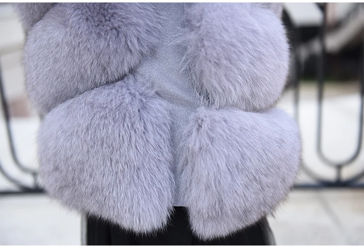 new real natural whole fur six-section fox vest ladies winter long warm fashion vest