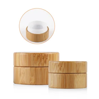 

5/30ml Empty Natural Bamboo Lipstick Tube Cosmetic Lip Balm Containers Jars Travel Eye Cream Body Hand Cream Pots
