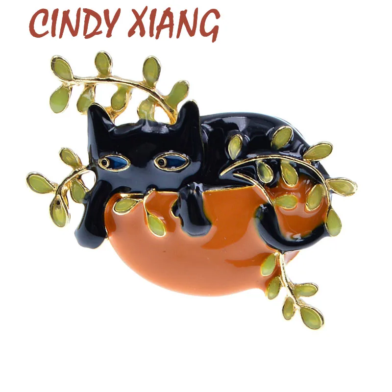 CINDY XIANG Новое поступление милые эмалированные броши-кошки унисекс для женщин и