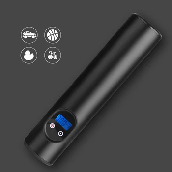 

Auto Car Mini LCD Inflatable Pump Bright LED Flashlight 12V Portable Car Air Pumps Electric Tire Inflator Car Bike Pump