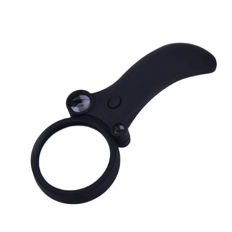 Magnifying Glass Microscope Handheld Handle Lupa 2.5x Magnifier For Reading 3 Lens with LED Light Counterfeit 1 UV | Инструменты