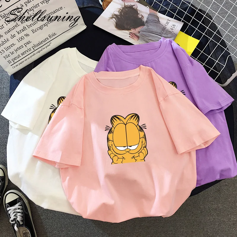 Shellsuning/Летняя женская футболка 2020 футболки с мультяшным принтом коротким рукавом