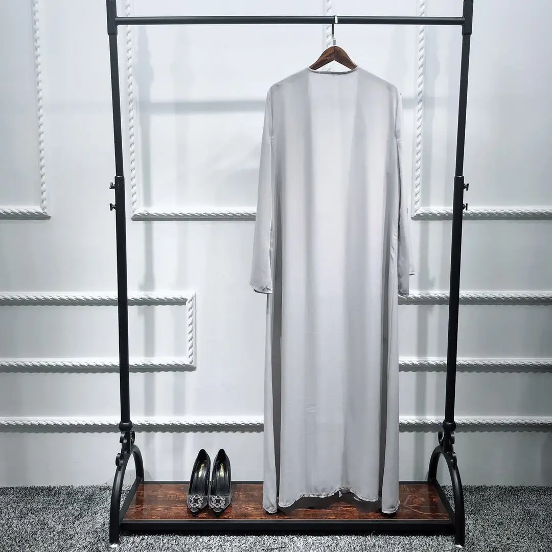 Hand made sequined Beading opened abaya Muslim dress female fashion katfan dubai kimono islamic abaya prayer service clothing