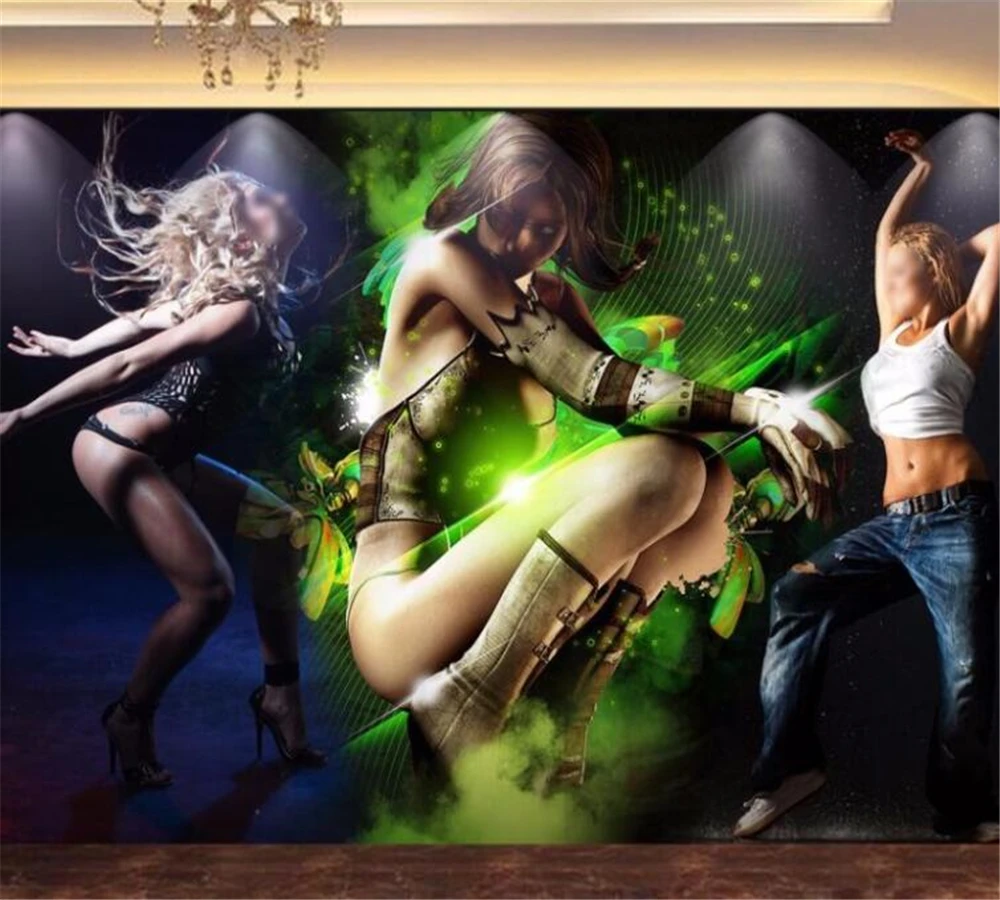 

beibehang 3D custom high definition wallpaper mural fashion colorful bar KTV personality wall decoration painting background