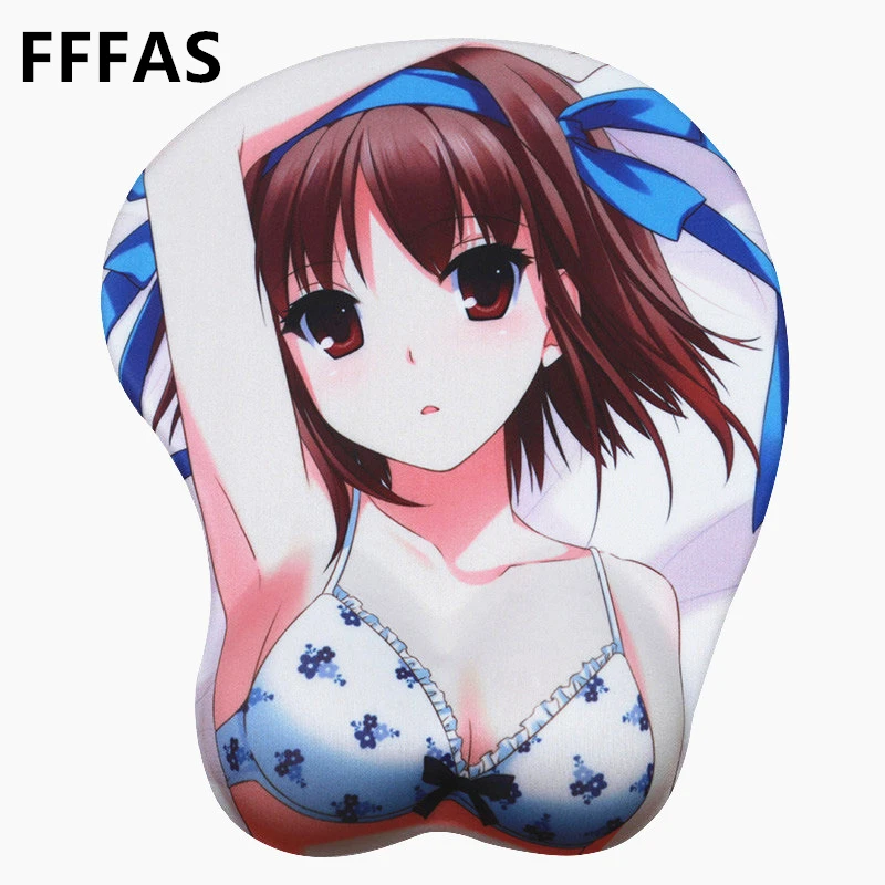 FFFAS 3D коврик для мыши для запястья удобный коврик эргономичный Oppa Suzumiya Haruhi Gamer коврик для мыши для ноутбука ПК