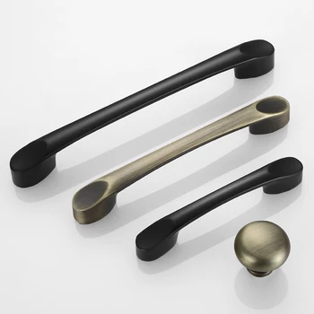 

5pcs Concise Door Handle Kitchen Cabinet Handles and Knobs for Furniture Handles Drawer Pulls Door Knobs Hardware Fittings