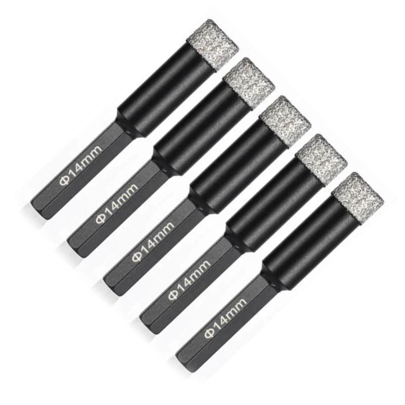 

Parts Hole openers Cutting Drill bits M14 Hand tools Rotary Spares Diamond 5pcs set Marble