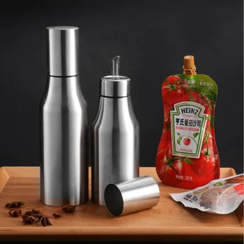 

Large Stainless Steel Oil Can Multifunctional Soy Sauce Bottle Portable Condiment Bottles For Kitchen