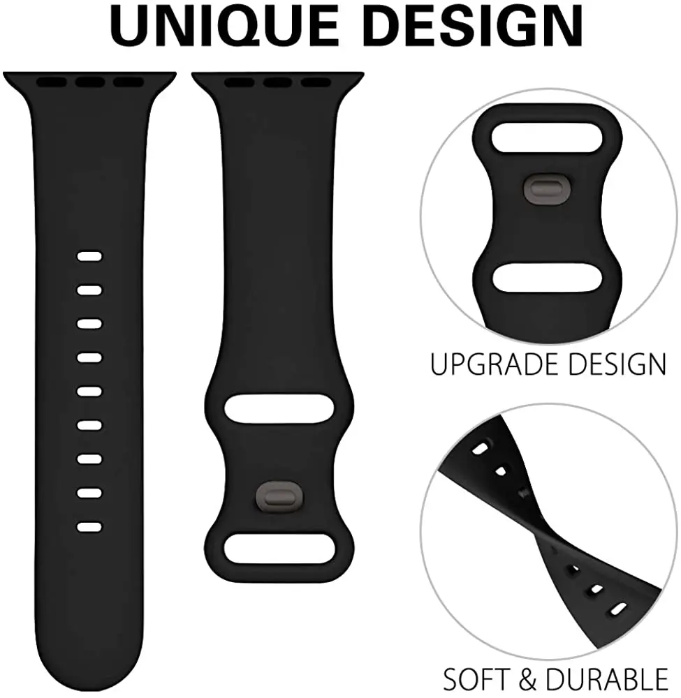 Silicone Strap For Apple Watch band 44mm 40mm 38mm 42mm 44 mm