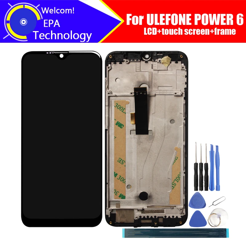 

ULEFONE POWER 6 LCD Display+Touch Screen Digitizer+Frame Assembly 100% Original LCD+Touch Digitizer for ULEFONE POWER 6