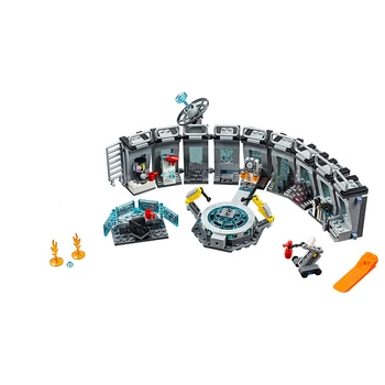 

New Super Heroes Avenger 4 Iron Man Hall of Armour Compatible Marvel 76125 Building Blocks Bricks Toy Christmas Gift