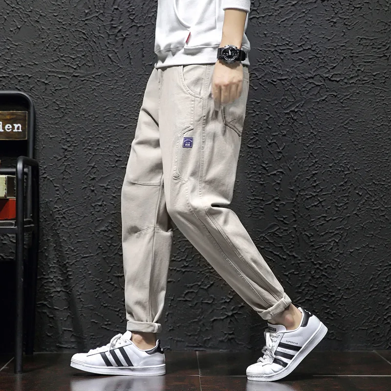

Large Size K898/P45 Autumn Clothing New Style Casual Pants Men's Joint Japanese-style Retro Skinny Pants Men's Loose-Fit Large
