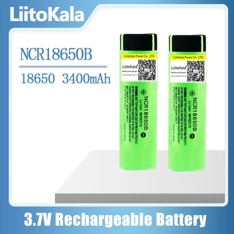 Зарядное устройство LiitoKala с ЖК-дисплеем 18650/26650 + 4 литиевых перезаряжаемых аккумулятора NCR18650B 3,7 в 3400 мАч 18650 для фонарика