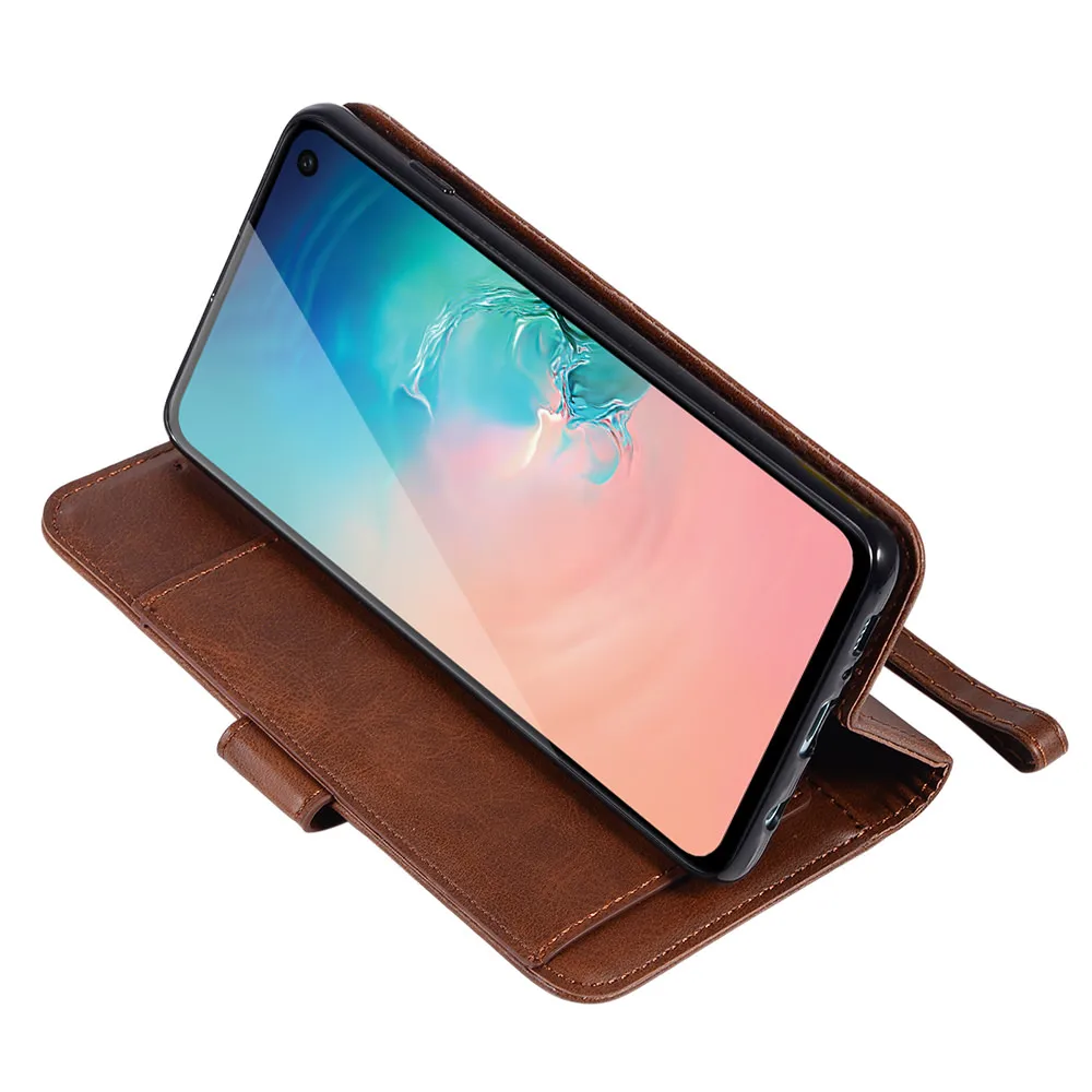 Чехол-книжка LAPOPNUT Folio с откидной крышкой, кожаный кошелек на молнии, чехол для samsung Galaxy S9, S8, S10 Plus, S10e, Note10, S7 Edge, противоударный, полный Чехол