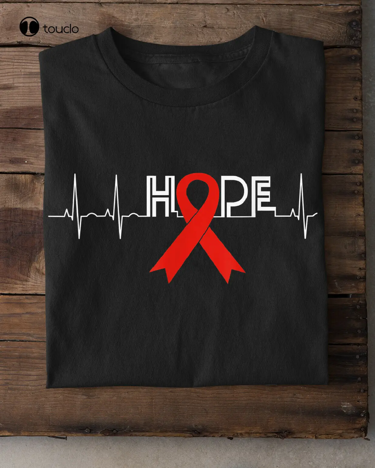 Heart Disease Awareness Hope Red Ribbon 